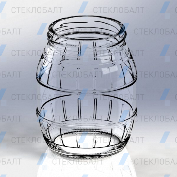 Банка стеклянная Бочонок 720 мл ТО-82